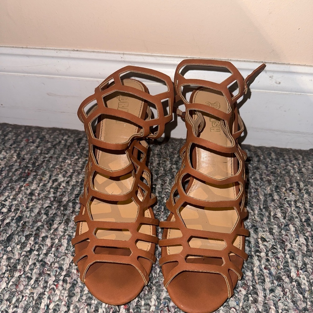 Brown Strappy Heels